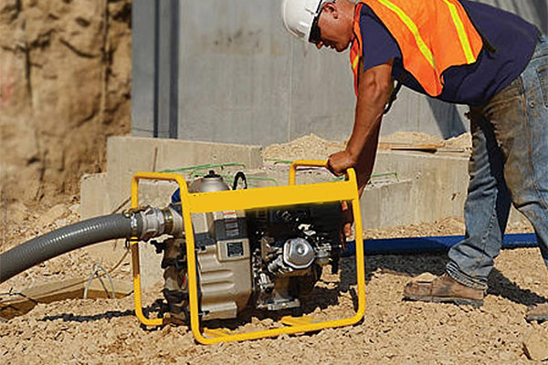 Bomba de agua a gasolina para obras de construcción